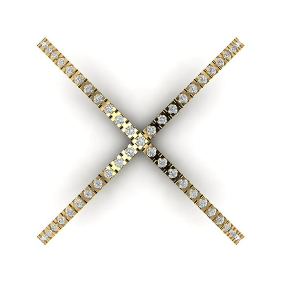 0.245 ct Round Cut Simulated Diamond Statement Engagement Ring for Women in 18K Yellow Gold