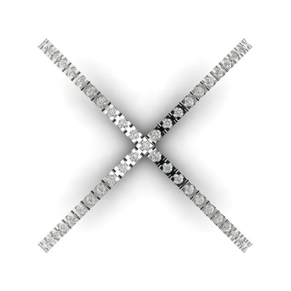 Statement Engagement Ring for Women - 0.245ct Moissanite in 14K White Gold Promise Ring