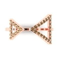 thumbnail image 1 of 0.2475 ctw Statement Anniversary Ring for Women | Round Cut Simulated Champagne Diamond | Hyperallergenic Solid 14K Rose Gold, 1 of 5