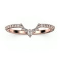 thumbnail image 1 of 0.24ct Diamond Moissanite 10K Rose GoldWedding Band, 1 of 4