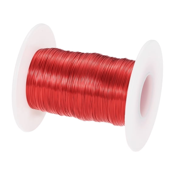 0.24mm Magnet Wire 814ft (248m) Enameled Copper Wires Magnet Winding Coil 100g 155C for Transformers Inductors, Red