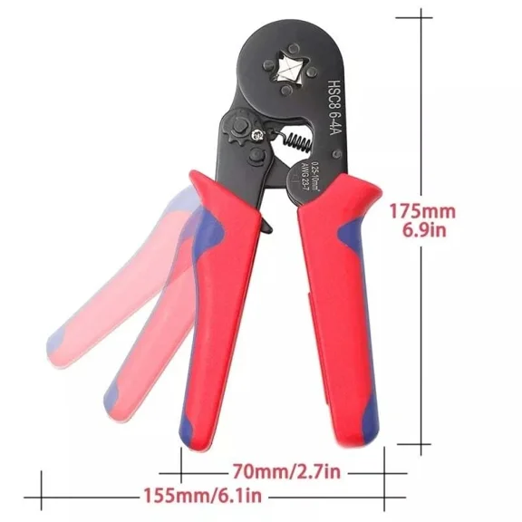 0.25-10MmRatchet Bootlace Ferrule Crimper Crimping Crimp Tool Plier Wire End Us
