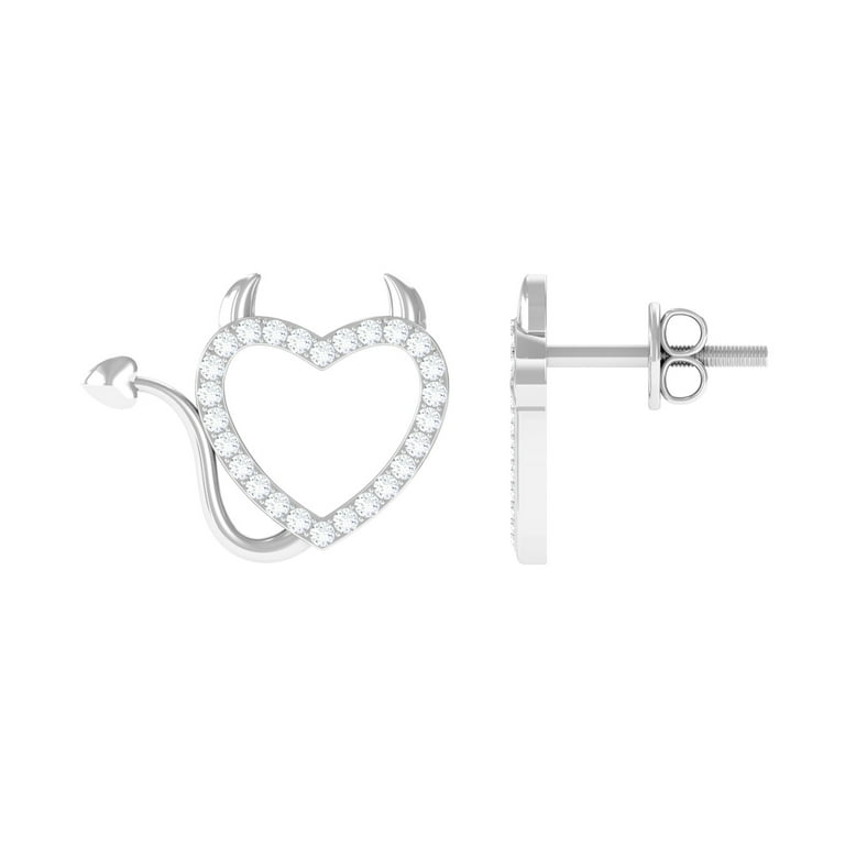 LADIES STUD EARRINGS 0.25CT ROUND DIAMOND 10K WHITE GOLD LADIES STUD EARRINGS 0.25CT ROUND DIAMOND 10K WHITE GOLD