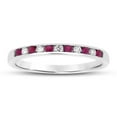 thumbnail image 1 of 0.25 CTW Diamond & Ruby Band, 14K Gold - Size 6, 1 of 1