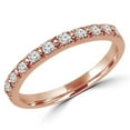 thumbnail image 1 of 0.25 CTW Round Diamond Semi-Eternity Wedding Band Ring in 14K Rose Gold, Size 4.5, 1 of 1