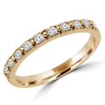 0.25 CTW Round Diamond SemiEternity Wedding Band Ring in 14K Yellow
