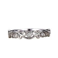 thumbnail image 1 of 0.25 Carat Antique Style Real Moissanite Wedding Ring on Sterling Silver 18k Gold Plating, 1 of 9