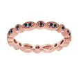 thumbnail image 1 of 0.25 Carat Blue Diamond Stackable Eternity Wedding Band In 10K Rose Gold, 1 of 2