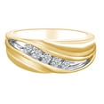 thumbnail image 1 of AFFY 0.25 Carat (Ctw) Round Shape White Natural Diamond Men's Five Stone Engagement Ring 10k Solid Gold, 1 of 1
