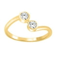 thumbnail image 1 of 0.25 Carat Diamond Bezel Set Ring In 10K Solid Rose,Yellow & White Gold, 1 of 1