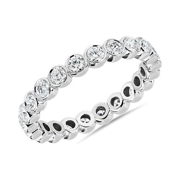 0.25 Carat Excellent Round Cut Natural Diamond Beautiful Bridal Eternity Band for Bride Solid 950 Platinum Size 5