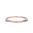 thumbnail image 1 of 0.25 Carat Ring Anniversary Band Real Moissanite in Flower Design Antique Style with 18k Gold Plating, 1 of 9