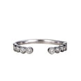 thumbnail image 1 of 0.25 Carat Ring Wedding Band with Moissanite open Gap Design Anniversary Ring with 18k Gold Plating, 1 of 9