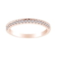 thumbnail image 1 of AFFY 0.25 Carat Round Shape White Natural Diamond Half Eternity Engagement Band Ring 18k Solid Rose Gold Ring Size-5.5, 1 of 1