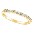 thumbnail image 1 of AFFY 0.25 Carat Round Shape White Natural Diamond Half Eternity Wedding Band Ring 18k Solid Yellow Gold Ring Size-8.5, 1 of 3