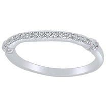 AFFY 0.25 Carat Round Shape White Natural Diamond Unique Engagement Ring 14K Solid White Gold Ring Size-5