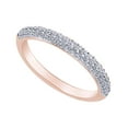 thumbnail image 1 of AFFY 0.25 Carat Round Shape White Natural Diamond Wedding Engagement Band Ring 14K Solid Rose Gold Ring Size-5, 1 of 2