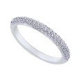 thumbnail image 1 of AFFY 0.25 Carat Round Shape White Natural Diamond Wedding Engagement Band Ring 14K Solid White Gold Ring Size-7, 1 of 2
