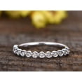 thumbnail image 1 of 0.25 Carat Solid 10k White Gold Wedding Band with Moissanite Diamonds Anniversary Ring, 1 of 9