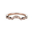 thumbnail image 1 of 0.25 Carat Wedding Band Real Moissanite Diamonds Anniversary Ring Flower Design Antique Style Band with 18k Gold Plating, 1 of 9