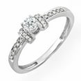 thumbnail image 1 of 0.25 Carat (ctw) 10k White Gold Round Diamond Ladies Bridal Unique Vintage Style Engagement Ring 1/4 CT, 1 of 1