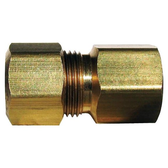 0.25 Compression x 0.5 in. FPT Brass Coupling - Pack of 5