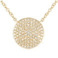 thumbnail image 1 of 0.25 Ct Genuine Diamond Round Pendant 14k Yellow Gold Thin Chain Necklace Jewelry For Women, 1 of 2