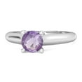 thumbnail image 1 of 0.25 Ctw Natural Amethyst Solitaire 925 Sterling Silver Delaney Women Valentines Day Gifts Ring, 1 of 3
