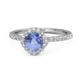 thumbnail image 1 of 0.25 Ctw Tanzanite Solitaire Accents 925 Sterling Silver Friendship Mother's Day Gift Ring, 1 of 3