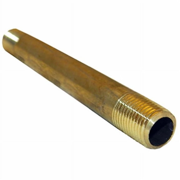 0.25 Male Pipe Thread x 4 Long Brass Nipple