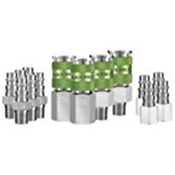 0.25 NPT Flexzilla High Flow Coupler & Plug Kit, 14 Piece