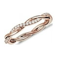 thumbnail image 1 of 0.25 T.C.W Round Shape Natural Diamond Latest Design Wedding Eternity Band for Women Solid 18K Rose Gold Size 8, 1 of 7