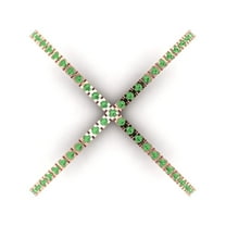 0.245 ctw Statement Anniversary Ring for Women | Round Cut Simulated Green Diamond | Hyperallergenic Solid 18K Rose Gold