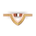 thumbnail image 1 of 0.25 ct Brilliant Round Cut Natural Citrine 14k Rose Gold Stackable Band SZ 8.25, 1 of 6