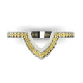 thumbnail image 1 of 0.25 ct Brilliant Round Cut Natural Citrine 18K White Gold Stackable Band SZ 5.25, 1 of 6