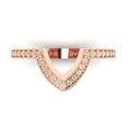 thumbnail image 1 of 0.25 ct Brilliant Round Cut Natural Morganite 14k Rose Gold Stackable Band SZ 10.75, 1 of 6