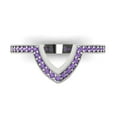 thumbnail image 1 of 0.25 ct Brilliant Round Cut Simulated Alexandrite 14k White Gold Stackable Band SZ 6.75, 1 of 6