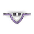 thumbnail image 1 of 0.25 ct Brilliant Round Cut Simulated Alexandrite 14k White Gold Stackable Band SZ 9.5, 1 of 6