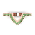 thumbnail image 1 of 0.25 ct Brilliant Round Cut Simulated Green Diamond 14k Rose Gold Stackable Band SZ 3.75, 1 of 6