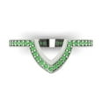 thumbnail image 1 of 0.25 ct Brilliant Round Cut Simulated Green Diamond 18K White Gold Stackable Band SZ 9.25, 1 of 6