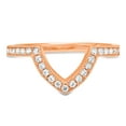 thumbnail image 1 of 0.25 ct Brilliant Round Cut Synthetic Moissanite 18K Rose Gold Stackable Band SZ 4.25, 1 of 4