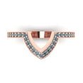 thumbnail image 1 of 0.25 ct Brilliant Round Cut Synthetic Moissanite 18K Rose Gold Stackable Band SZ 9.75, 1 of 6