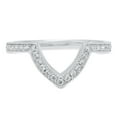 thumbnail image 1 of 0.25 ct Brilliant Round Cut Synthetic White Sapphire 14k White Gold Stackable Band SZ 10.5, 1 of 5