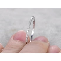 0.25 ct Classy Semi Eternity Wedding Band with Real Moissanite Diamonds 925 Sterling Silver With 18k Rose Gold Plating