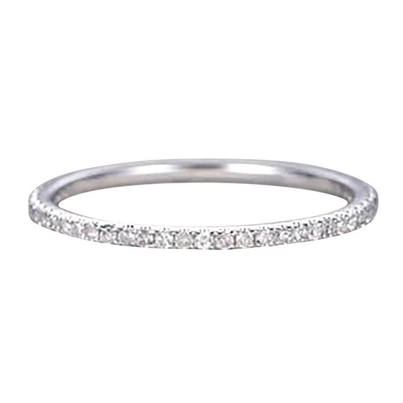 0.25 ct Classy Semi Eternity Wedding Band with Real Moissanite Diamonds