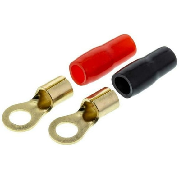 0.25 in. 8 AWG Mid Series Gold Ring Terminals - Pack of 20