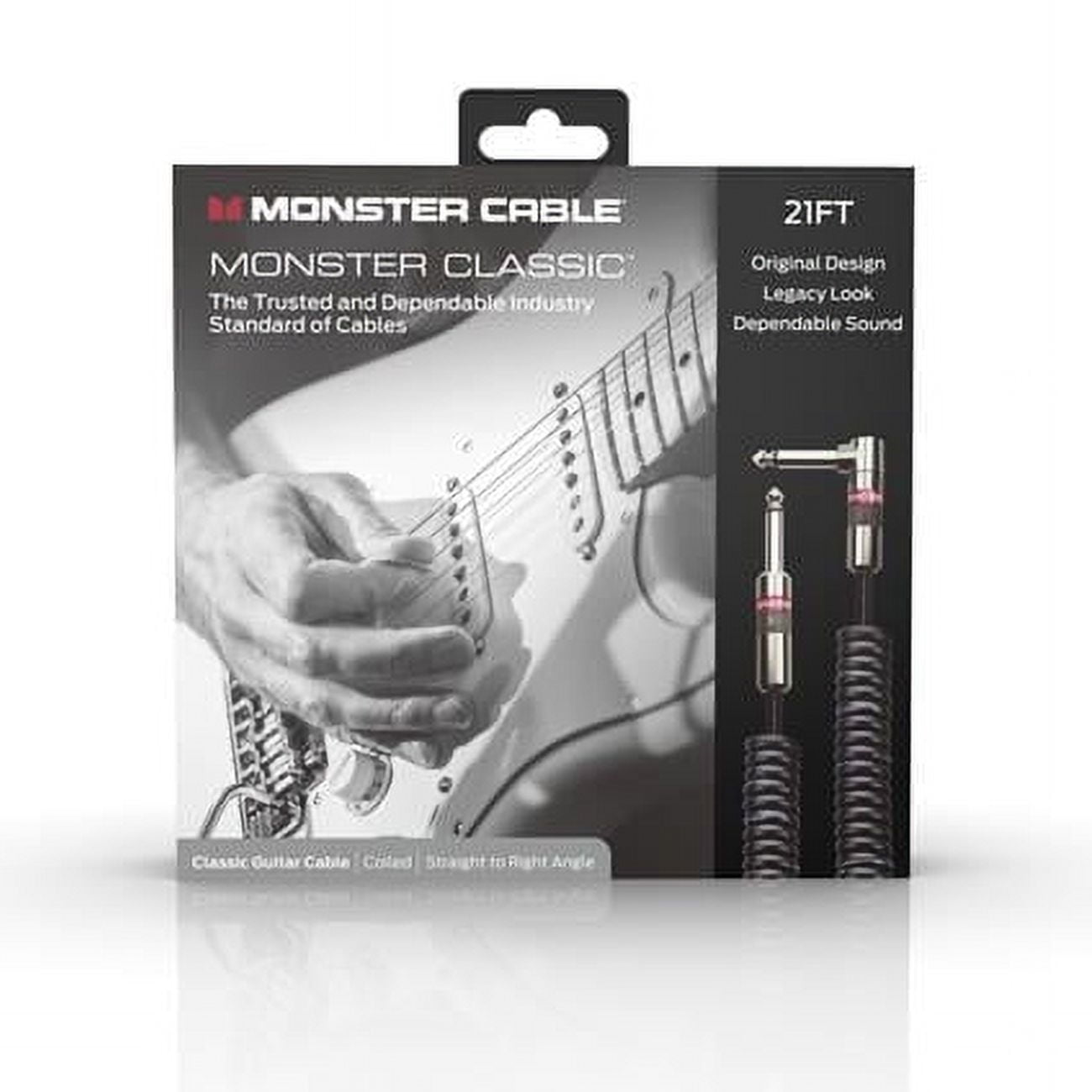 0.25 in. Monster 600499-00 Prolink Monster Classic Instrument Cable with 21 ft. Coiled