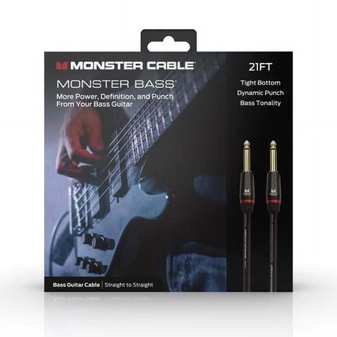 0.25 in. Monster 600550-00 Prolink Monster Bass Instrument Cable with 21 ft. Straight to Straight