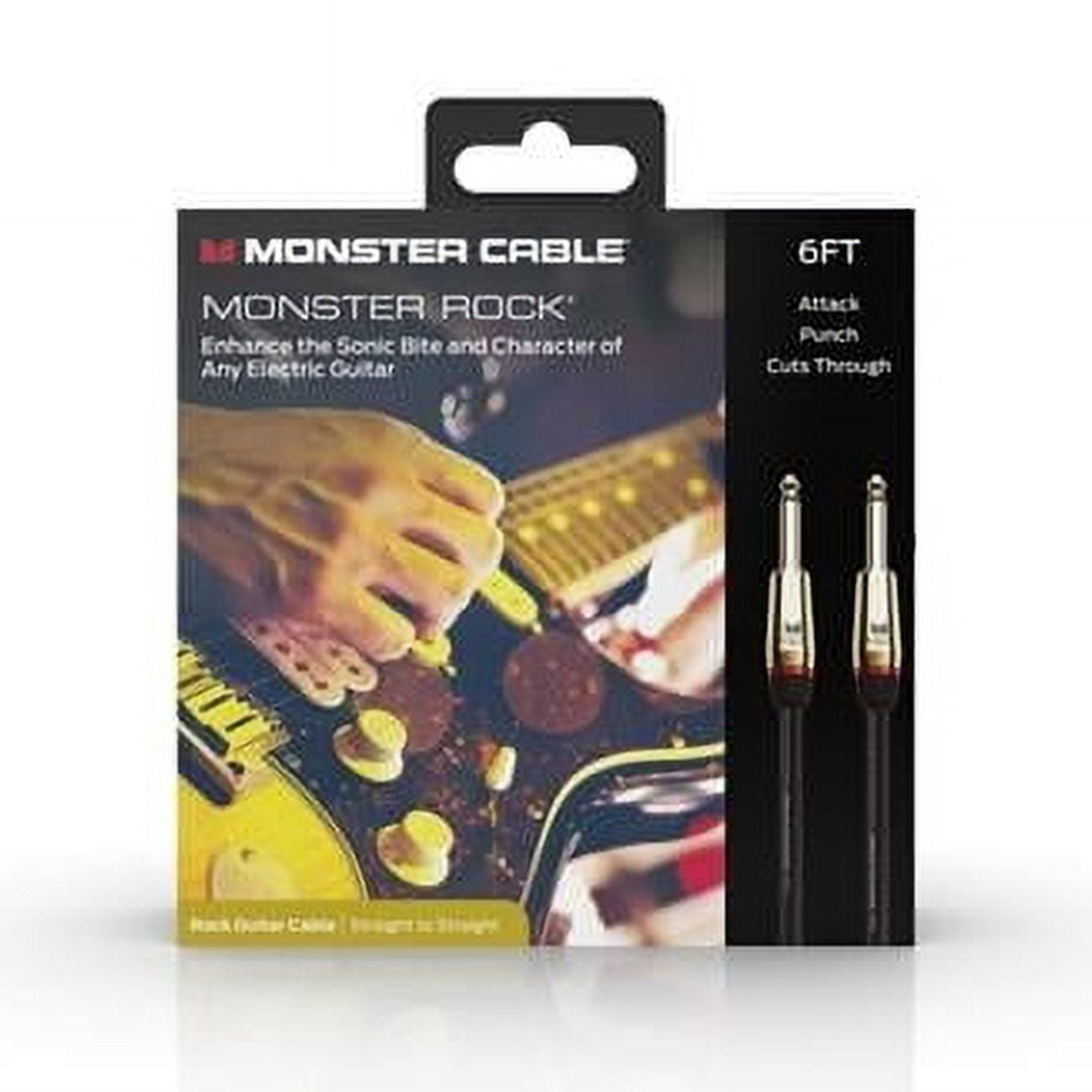 0.25 in. Monster 600626-00 Prolink Rock Instrument Cable with 6 ft. Straight to Straight
