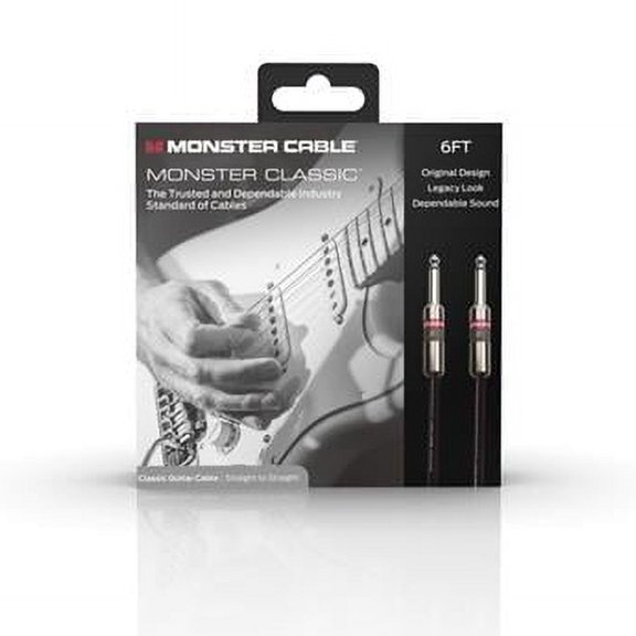 0.25 in. Monster 600645-00 Prolink Monster Classic Instrument Cable with 6 ft. Straight to Straight